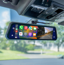 AMPIRE CPS091 – AMPIRE Smartphone-Spiegelmonitor 22.9cm (9") mit Dashcam & RFK-Eingang (AHD)