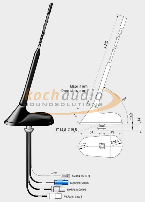 FM/DAB/GPS-Antenne – ATBB Antenne – Kombiflex-Antenne aktiv