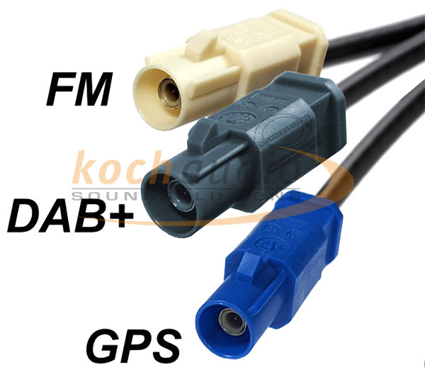 Koch Audio GbR - FM/DAB/GPS-Antenne – ATBB Antenne – Hai Antenne aktiv mit  Fakraanschlüssen