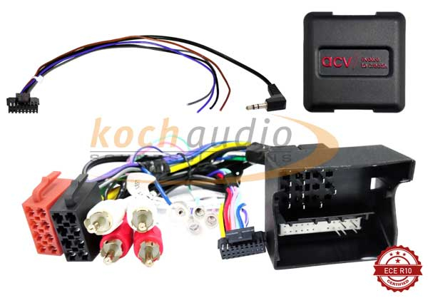 Lenkradfernbedienungsadapter ACV 42xst003 – Audi A3/A4/A6/R8/TT Quadlock  Amp Cinch – Multilead