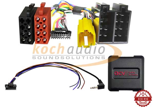 Lenkradfernbedienungsadapter ACV 42xdc001 – Dacia/Opel/Renault Fahrzeuge ISO/Mini ISO – Multilead